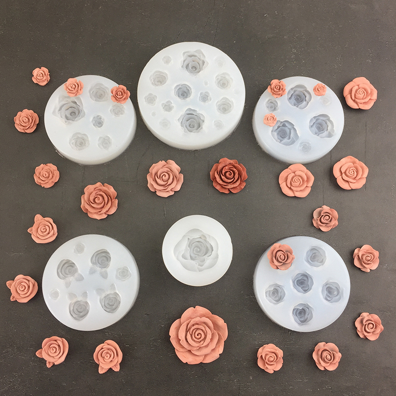 Candle Making Supplies Online - バラの形をした3Dシリコン型,葉,フォンダン,チョコレート型,キャンドル,石鹸型,ケーキデコレーションツール,ベーキングアクセサリー