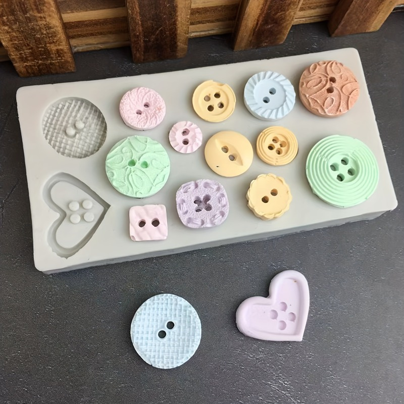 Candle Making Supplies Online - ボタン型シリコンモールド シリコンモールド 石鹸やキャンドルの装飾ツール用