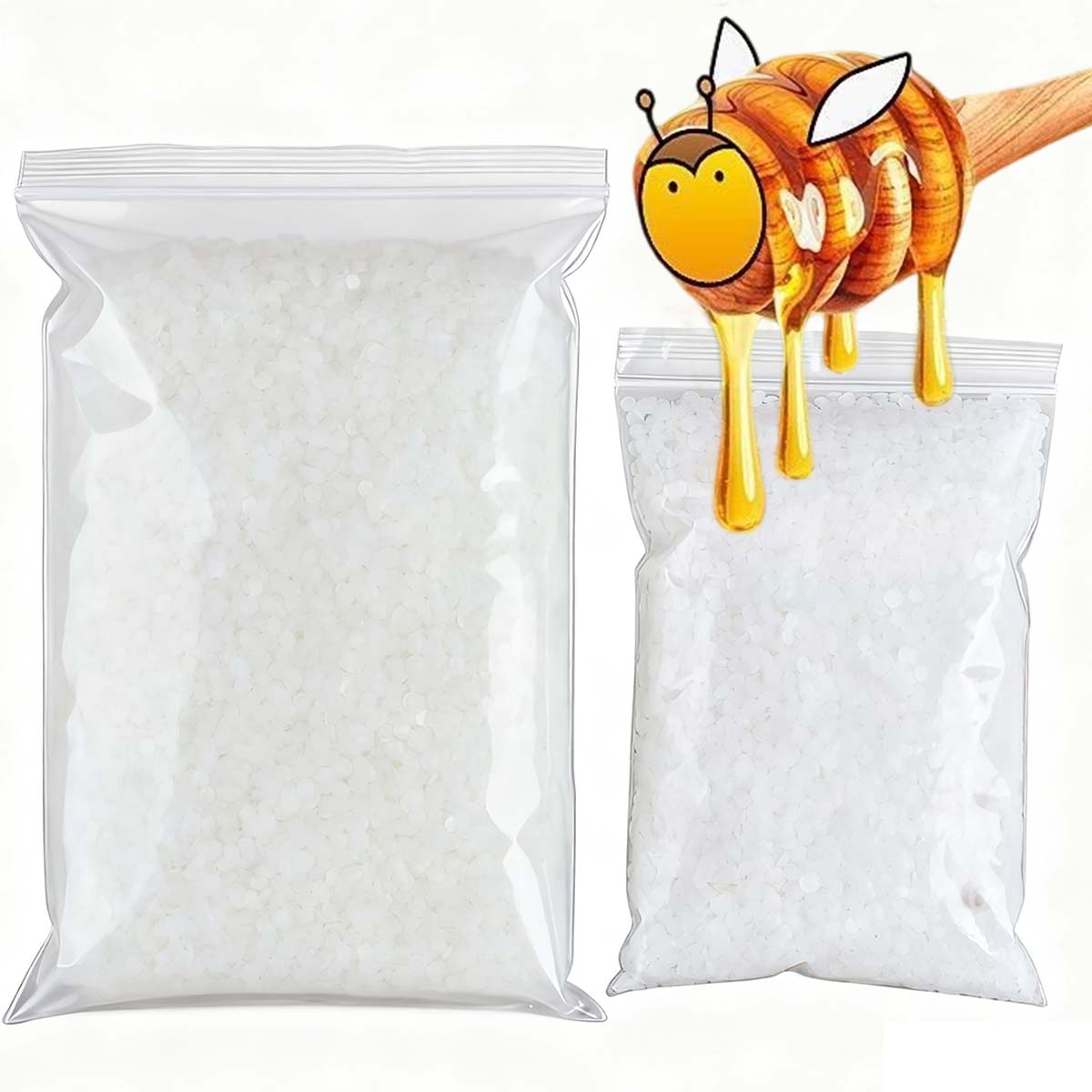 Candle Making Supplies Online - 200g-1000g 白蜜蝋 純天然粒状 香り付きキャンドル材料 DIY 無煙芯材料