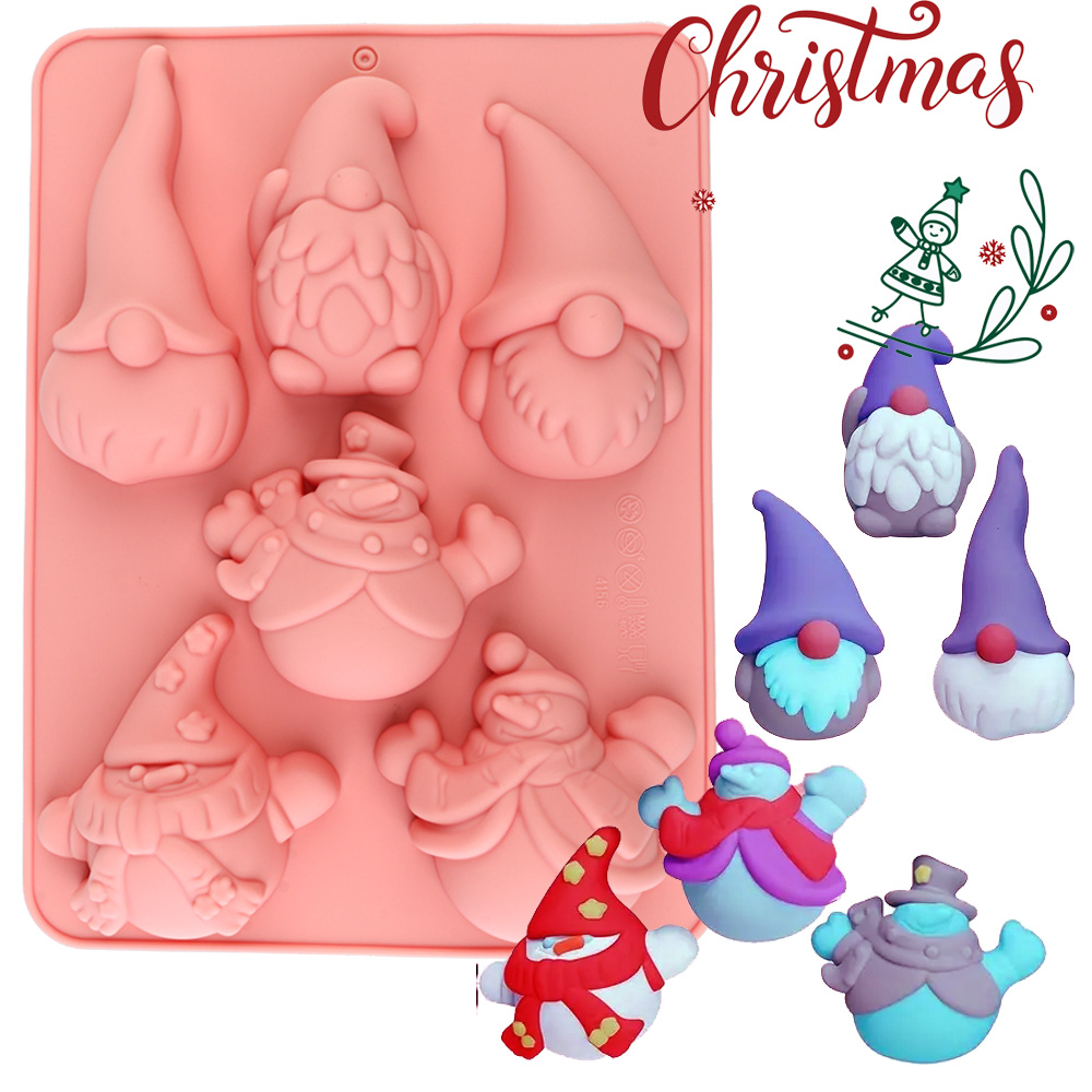 6つの空洞を持つクリスマスノームケーキチョコレートシリコン製 - Candle Making Supplies Online のレビューと価格