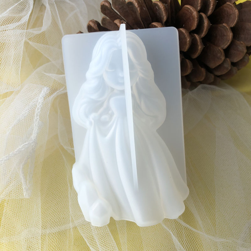 3D かわいいプリンセスシリコーンキャンドルモールド天使の女 - Candle Making Supplies Online のレビューと価格
