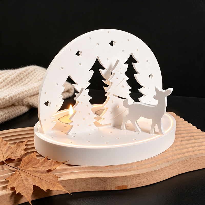 クリスマスエルクティーライトキャンドルホルダーシリコンモール - Candle Making Supplies Online のレビューと価格