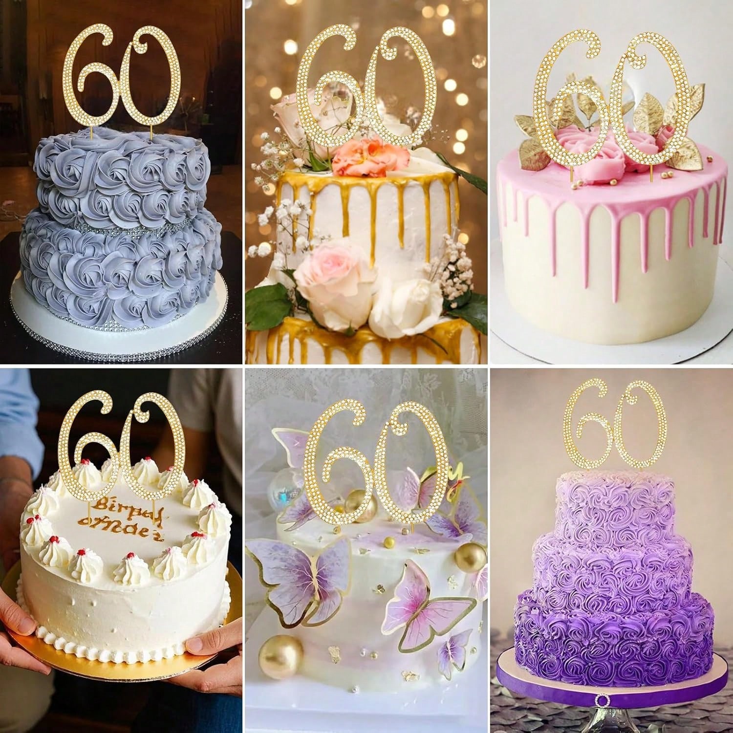 大きなゴールドラインストーンナンバーケーキトッパー（1個）- - Candle Making Supplies Online のレビューと価格